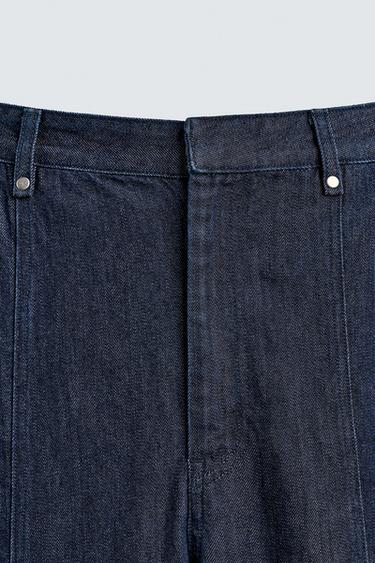 PANTALON CARGO À PASSANTS - Bleu indigo de Zara - Image 9