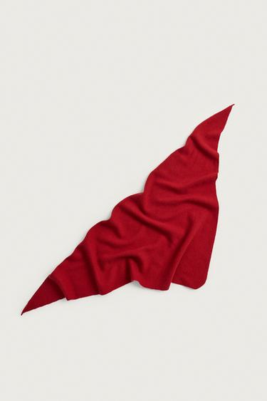 Zara WOOL KNIT BANDANA - Red