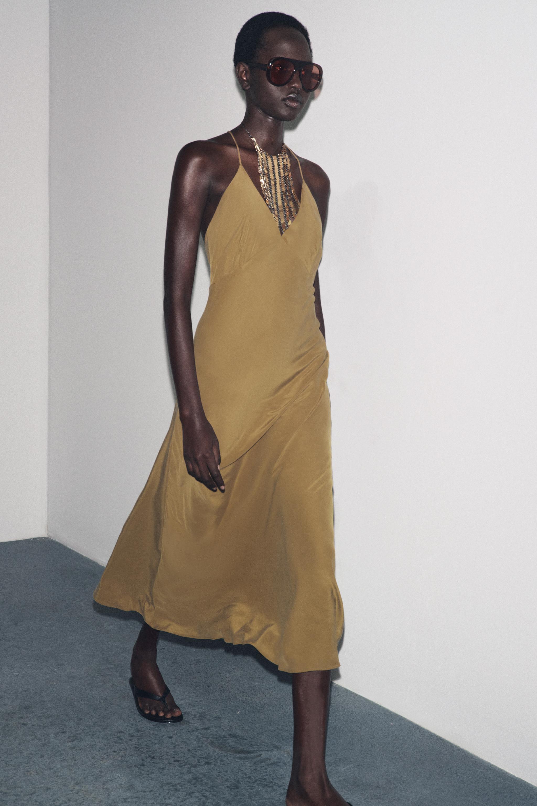 ZW COLLECTION ランジェリーワンピース - ブラウン | ZARA Japan