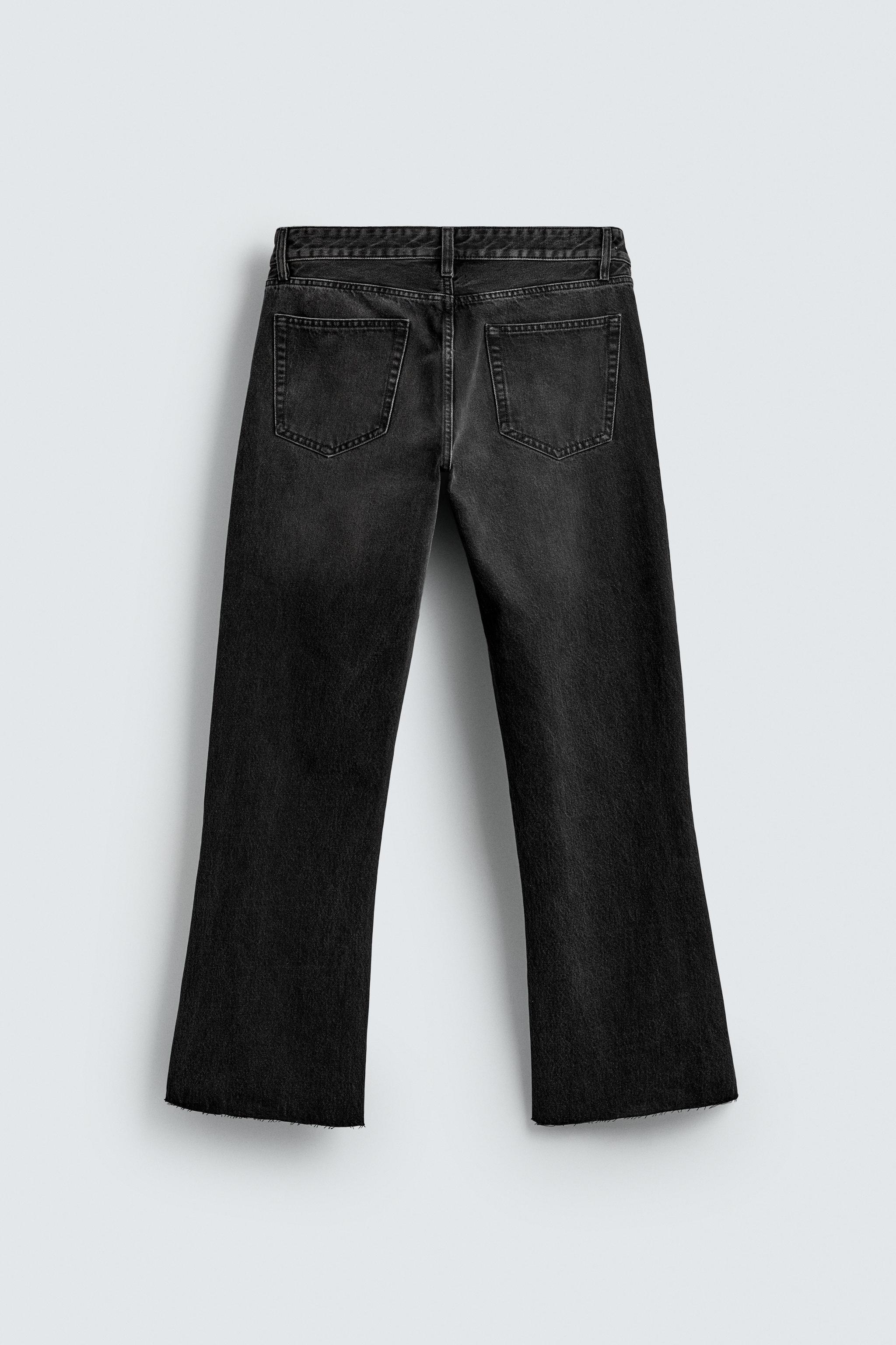 ジップディテールフレアフィットデニムパンツ - ブラウン | ZARA Japan