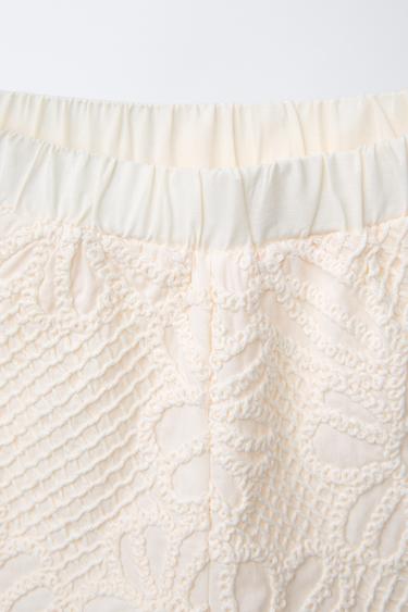 CROCHET BERMUDA SHORTS - Ecru by Zara - Image 2