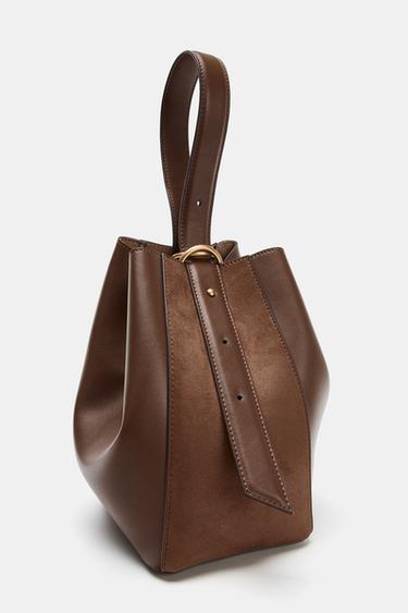 COMBINATION BUCKET BAG - Brown by Zara - Image 8