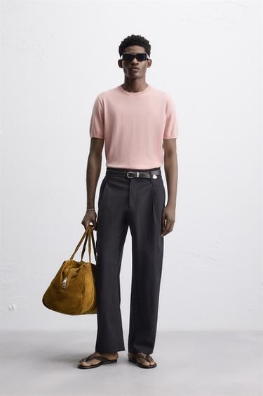 KNIT T-SHIRT - Pink by Zara - Image 0