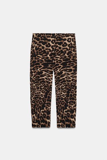 STRETCH CAPRIS - Leopard by Zara