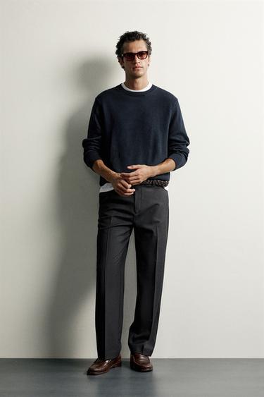 100% WOOL REGULAR FIT TROUSERS - Anthracite Grey by Zara - Image 0