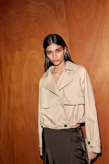 TRENCH CORTO EFECTO GLOBO - Cuerda de Zara