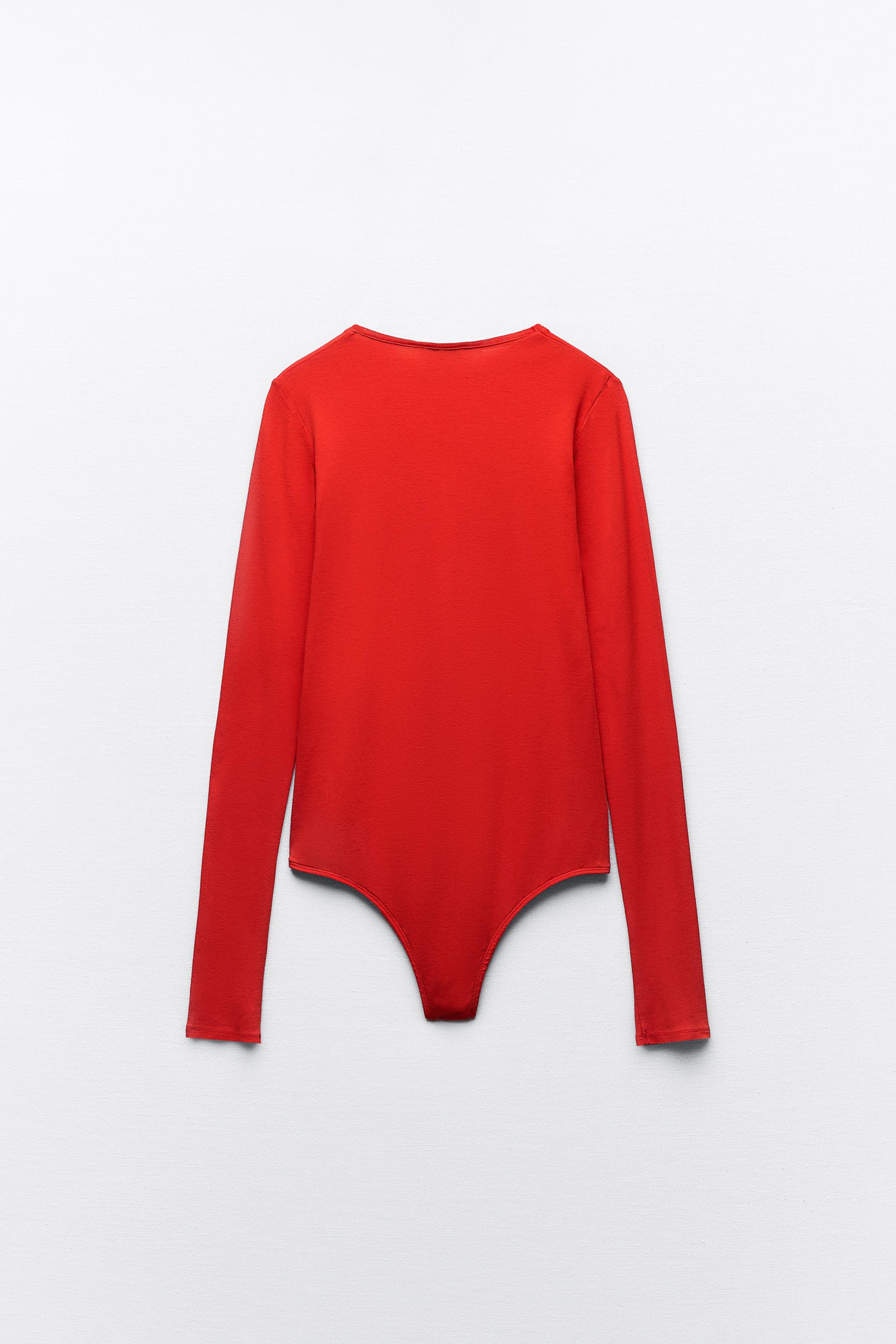 Women's Cotton Bodysuit - Auden™ Red XS