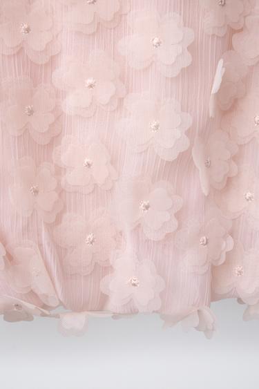 FLORAL APPLIQUÉ TOP - Pale pink by Zara - Image 3