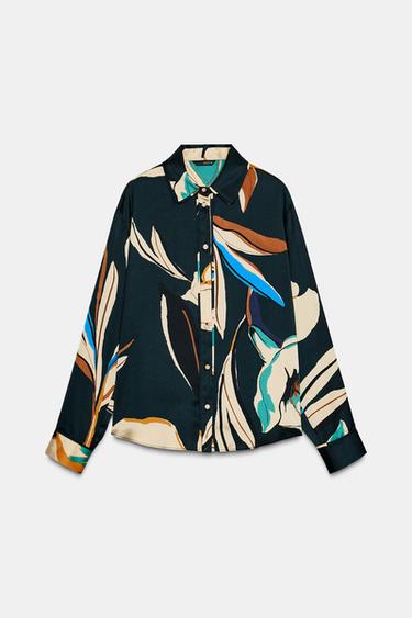 FLOWING PRINTED SHIRT - Multicoloured by Zara