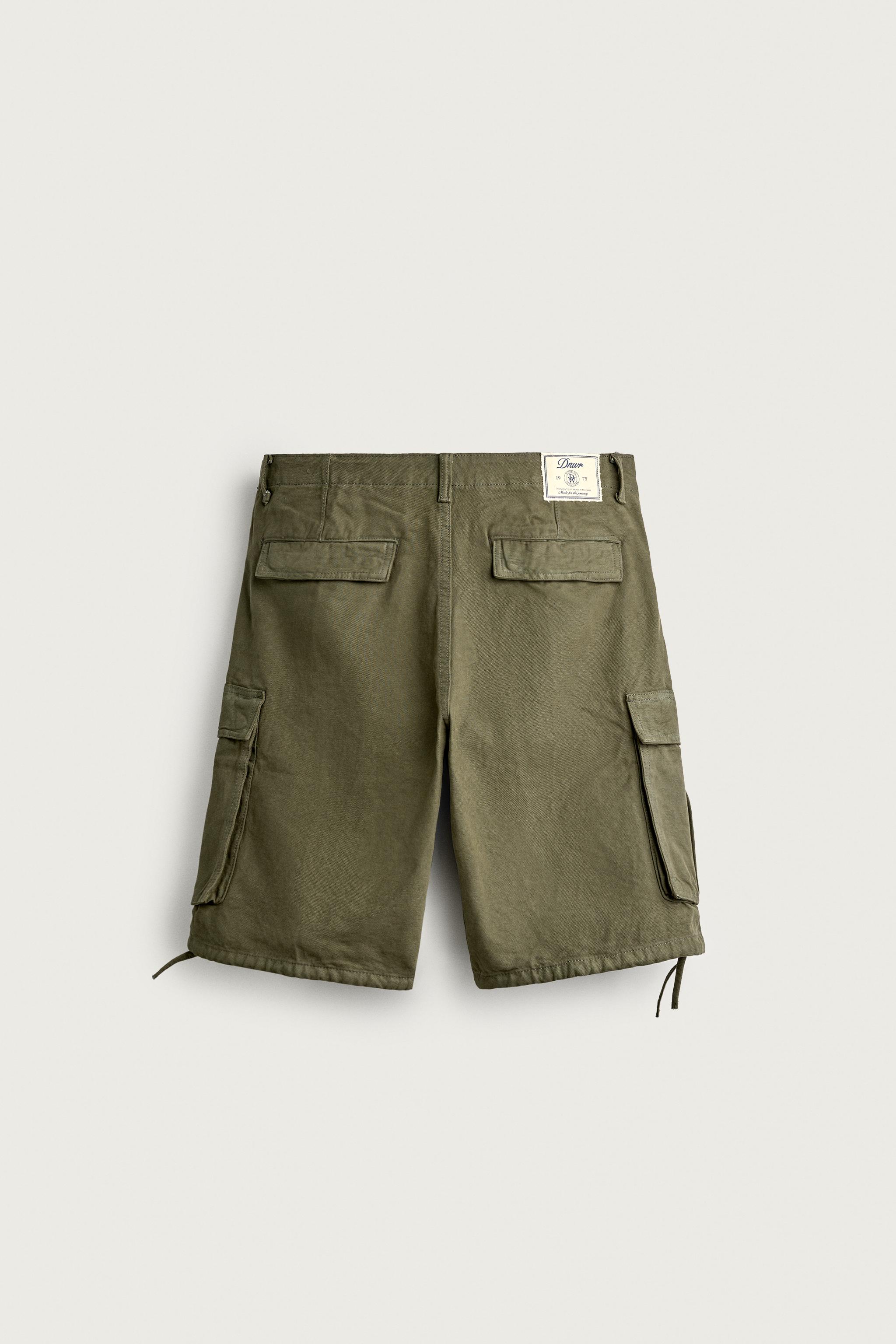 Мужские шорты Zara RELAXED FIT CARGO BERMUDA SHORTS — фото 8