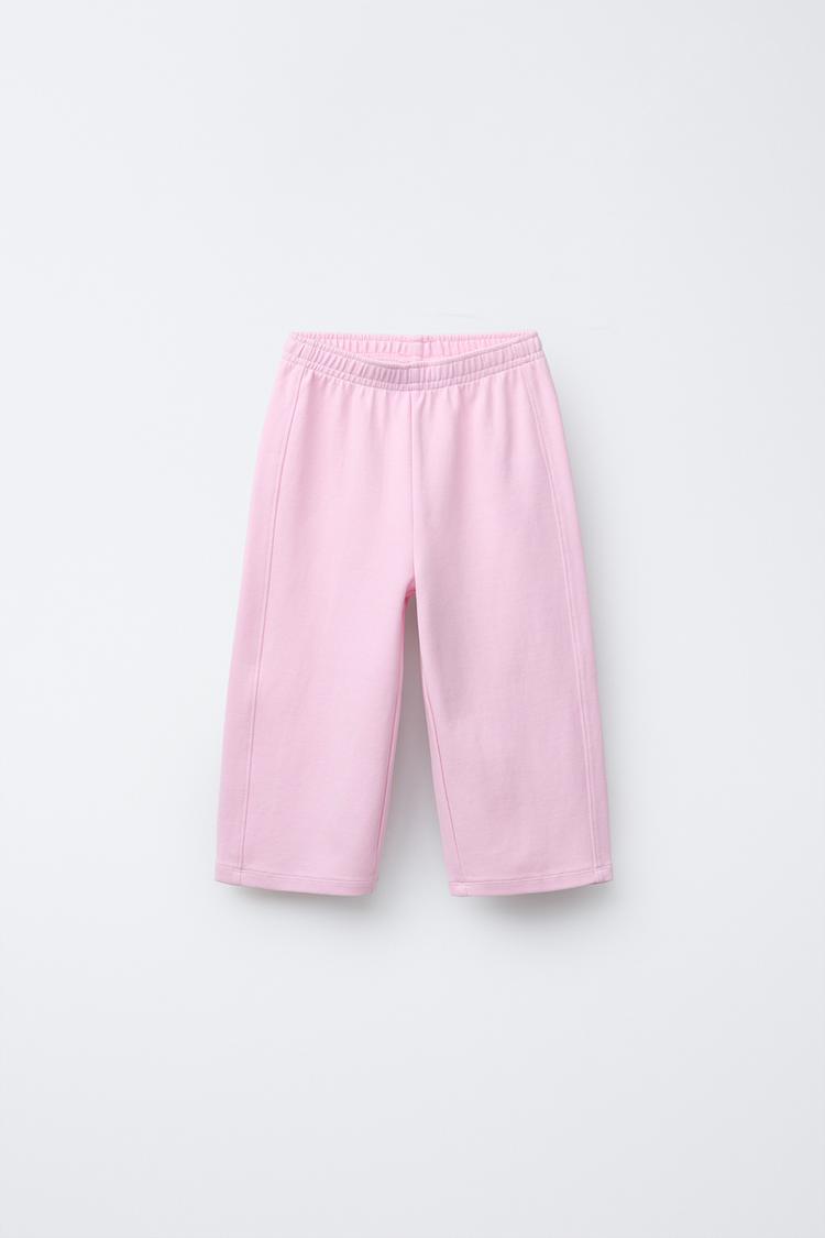 WIDE LEG INTERLOCK PANTS