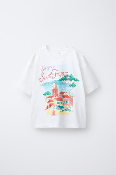 CAMISETA ESTAMPADA - Blanco de Zara