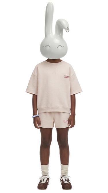 Zara PLUSH JOGGING SHORTS - Sand / Marl