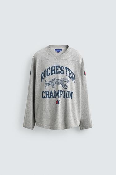CHAMPION® X ZARA PRINTED T-SHIRT - Grey marl by Zara