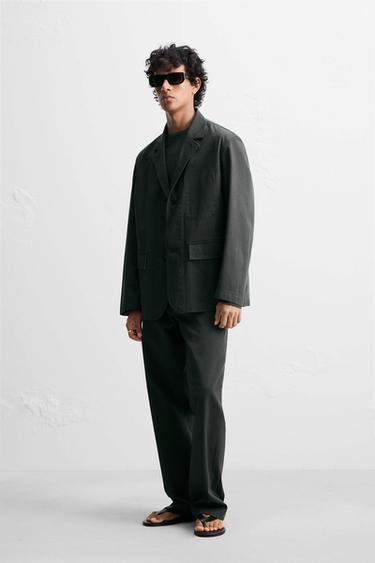 RELAXED FIT SUIT BLAZER - Anthracite grey by Zara - Image 0