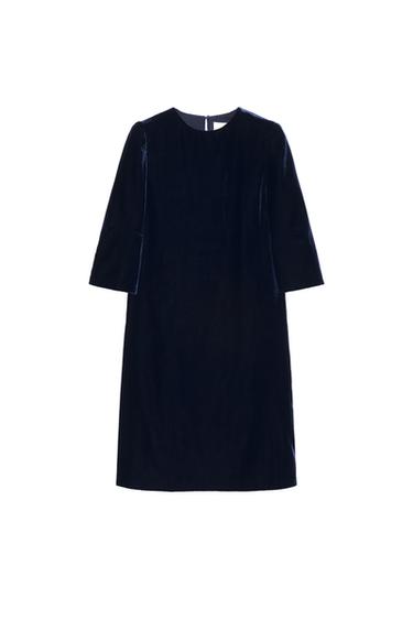 SOSHIOTSUKI x ZARA VELVET DRESS - Dark navy by Zara