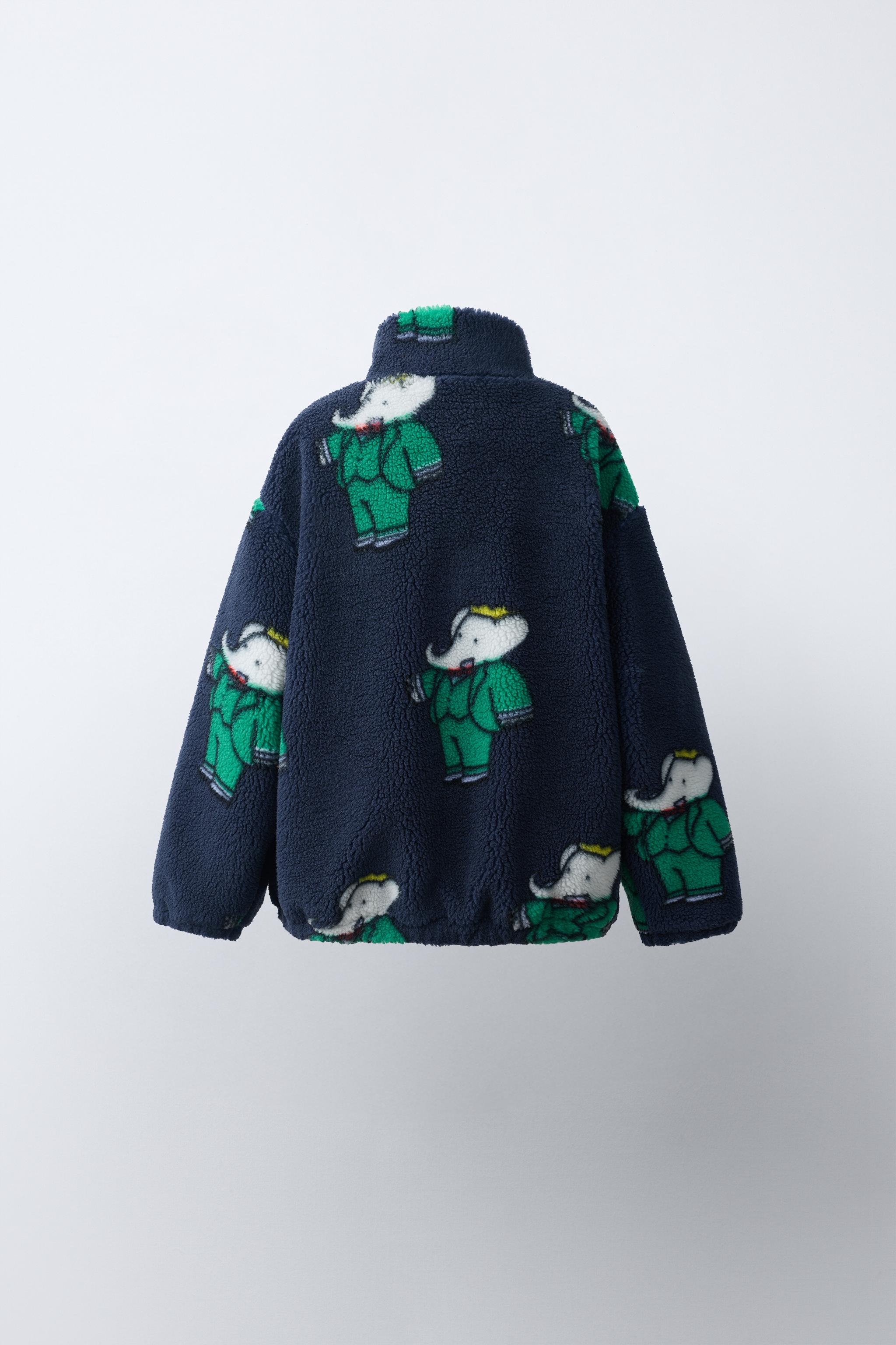 BABAR™ PRINT FAUX SHEARLING JACKET