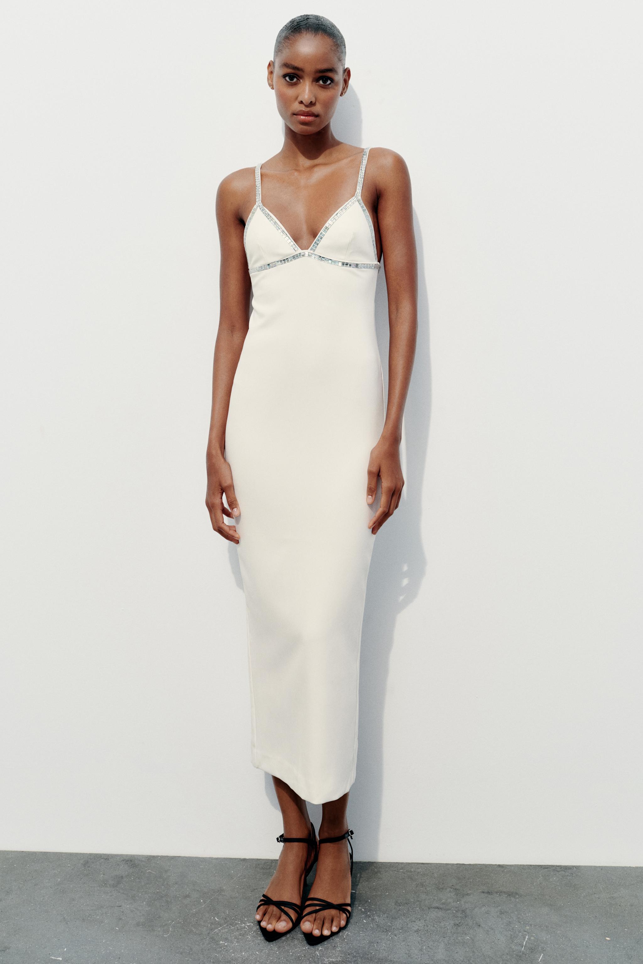 JEWEL MIDI DRESS - White | ZARA United States