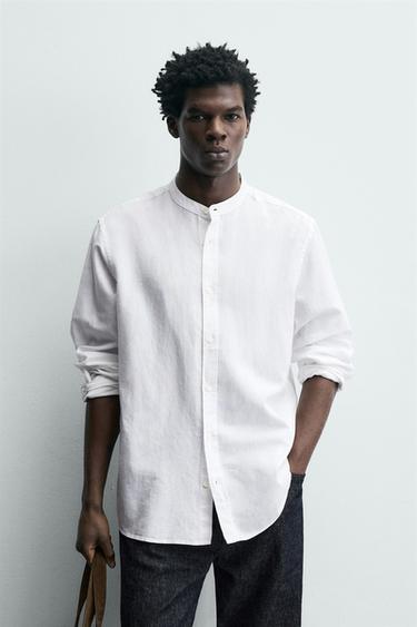 LINEN - COTTON SHIRT - White by Zara