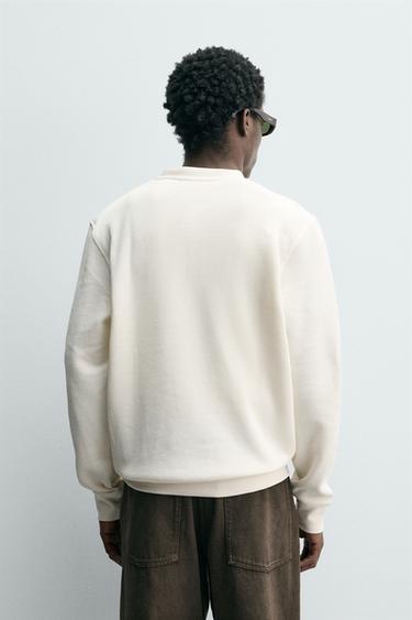 TEXTURED HENLEY T-SHIRT - Light beige by Zara - Image 2