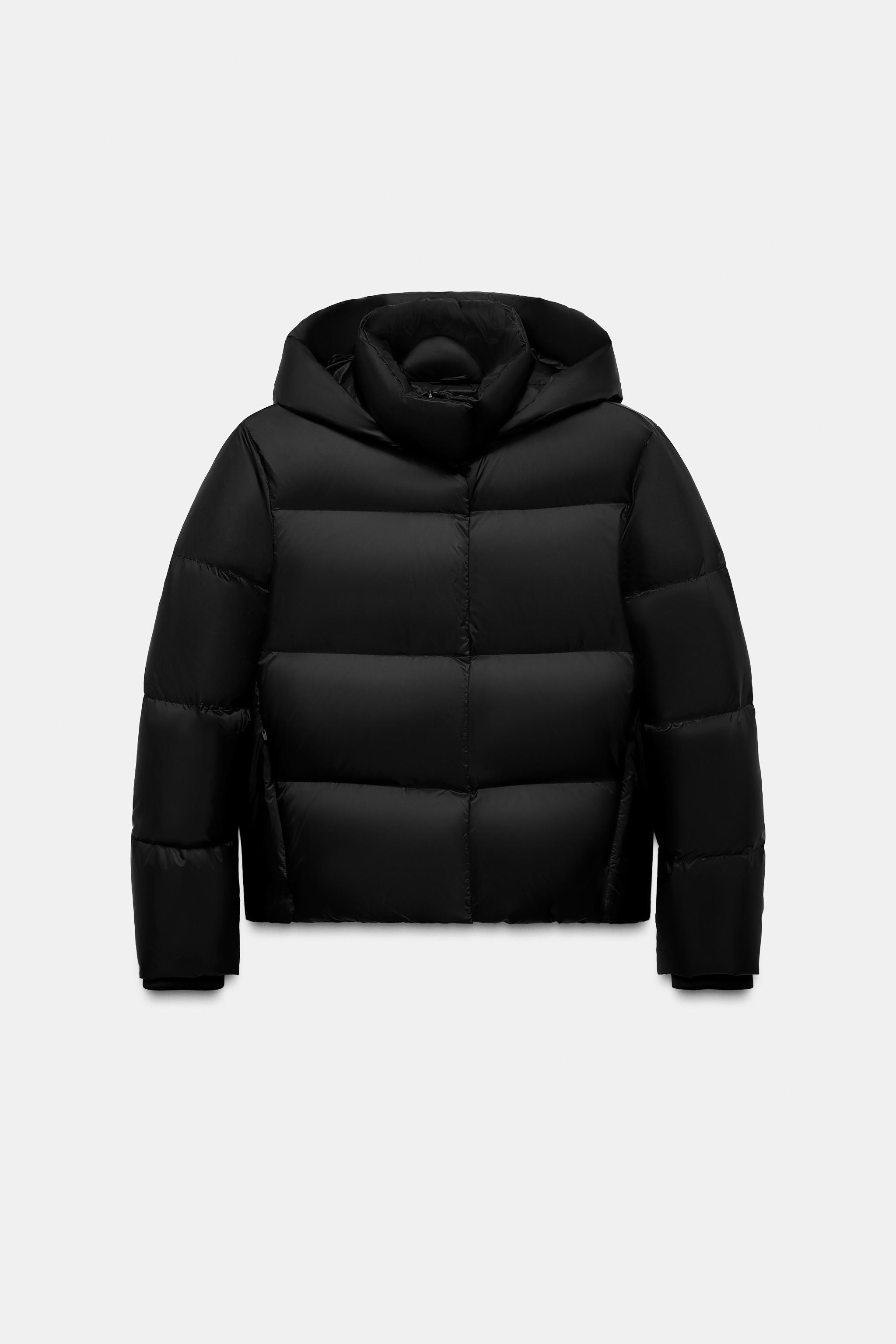 WATER REPELLENT WINDPROOF DOWN PUFFER COAT WITH HOODIE