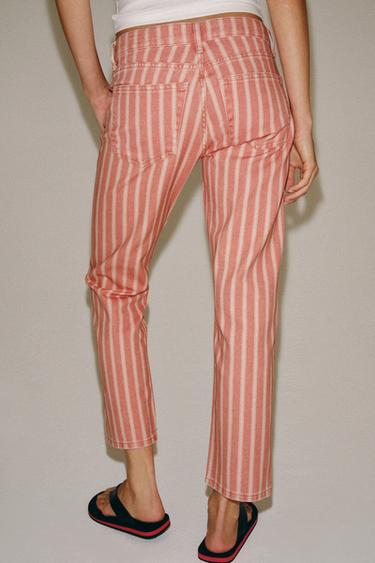 JEAN ZW COLLECTION SLIM TAILLE NORMALE RAYURES - Corail de Zara - Image 2