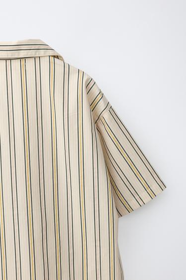 PYJAMA CHEMISE À RAYURES 6-14 ANS - Marron clair de Zara - Image 6