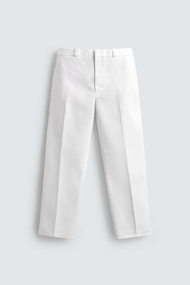 OVERSIZED FIT CHINO TROUSERS - White by Zara