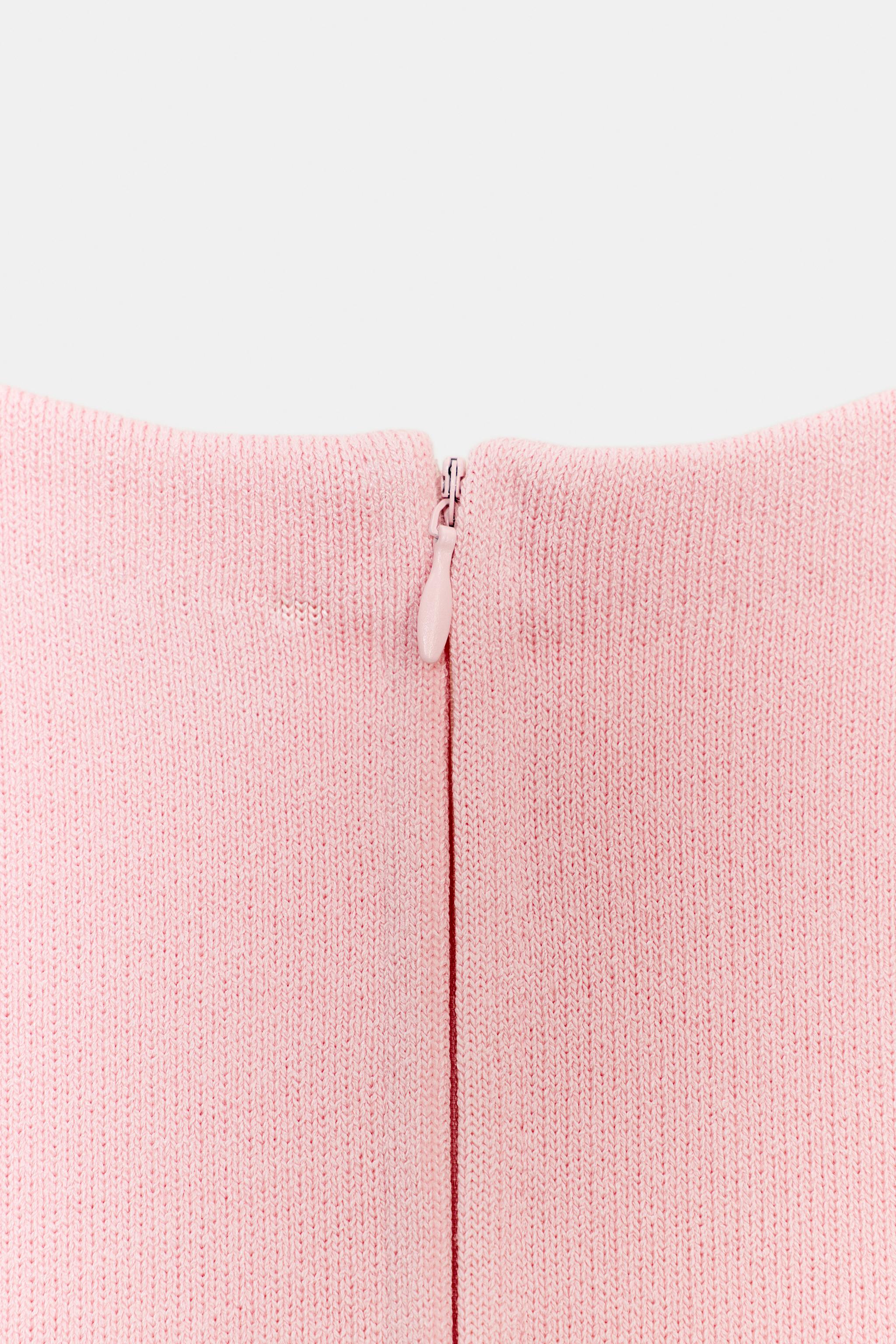 TOP EN MAILLE À MANCHES COURTES BOUFFANTES