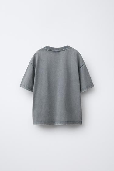 DUA LIPA © PRINT T-SHIRT - Grey by Zara - Image 1