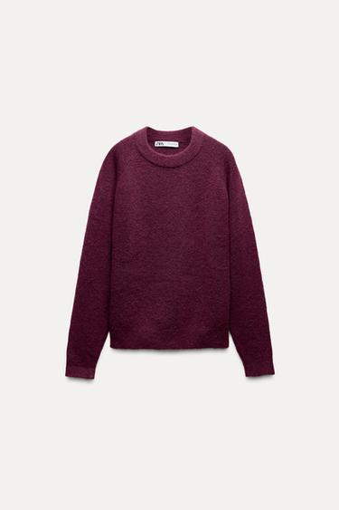 Zara BASIC KNIT SWEATER - Pink