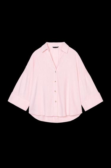HEMD MIT WEITEN ÄRMELN UND LEINEN - Rosa von Zara - Bild 0