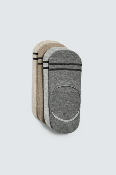 PACK OF 4 NO-SHOW SOCKS - various by Zara