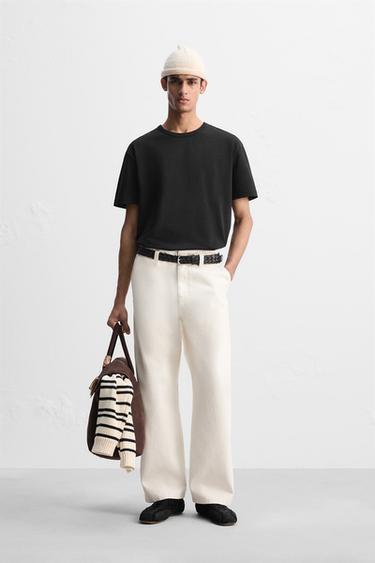 Zara HEAVY WEIGHT T-SHIRT LIMITED EDITION - Black - Image 0