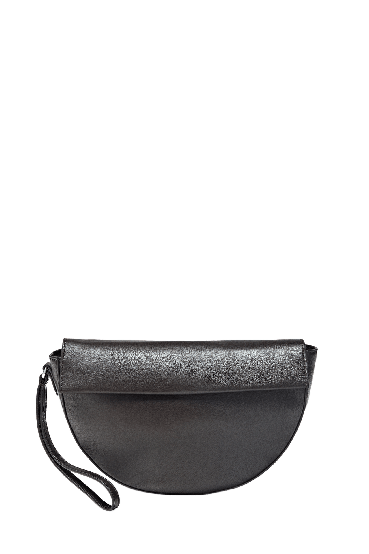 Nappa leather flap crossbody bag — Brown