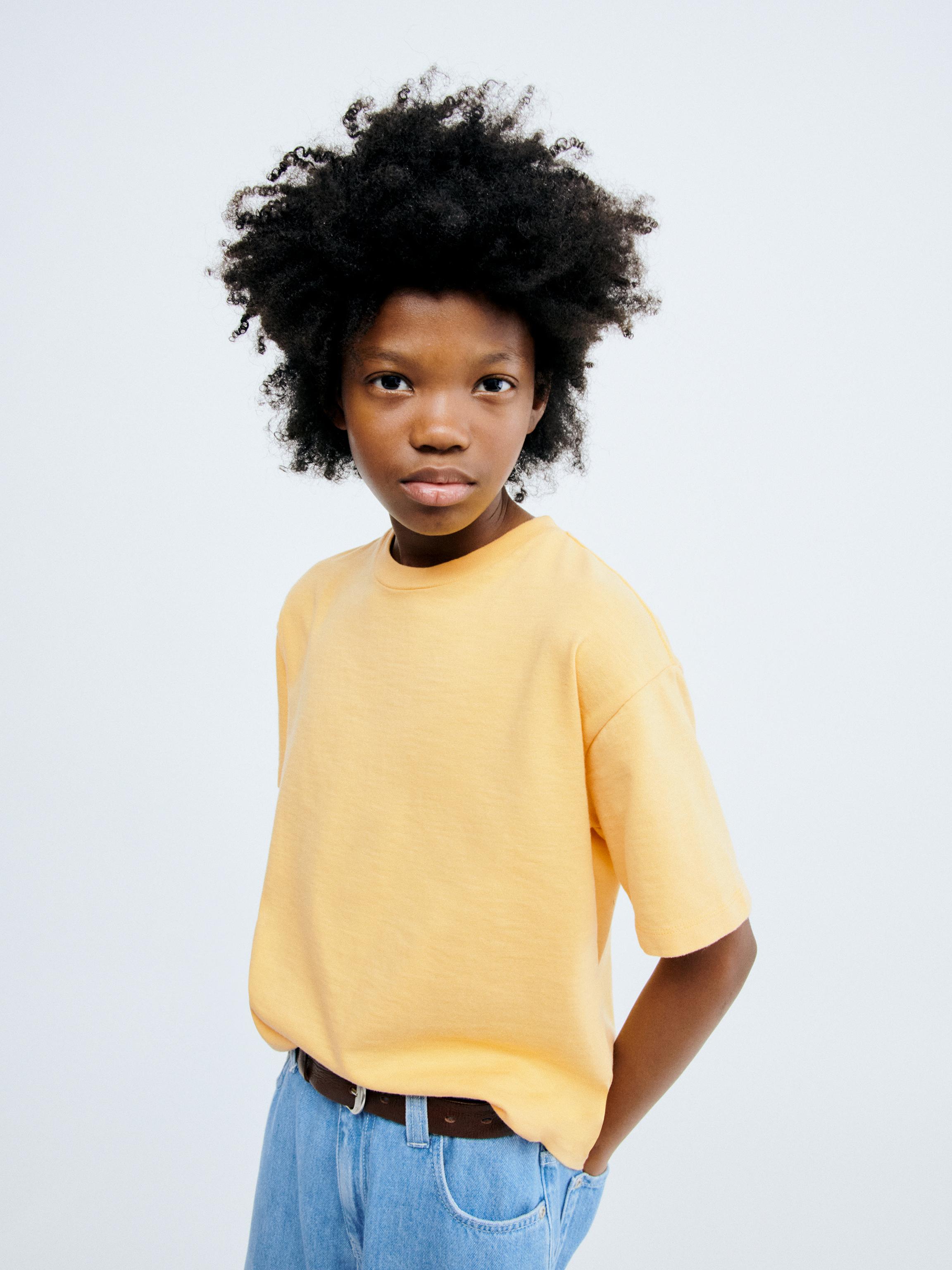 STORIESZ - PLAIN T-SHIRT — Pastel yellow