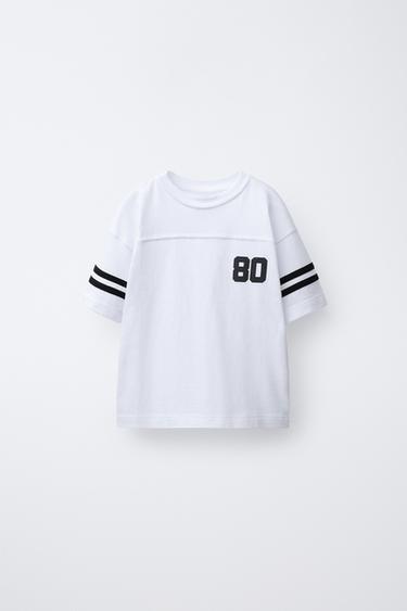 CAMISETA JOGGING VARSITY - Azul / Blanco de Zara - Imagen 0