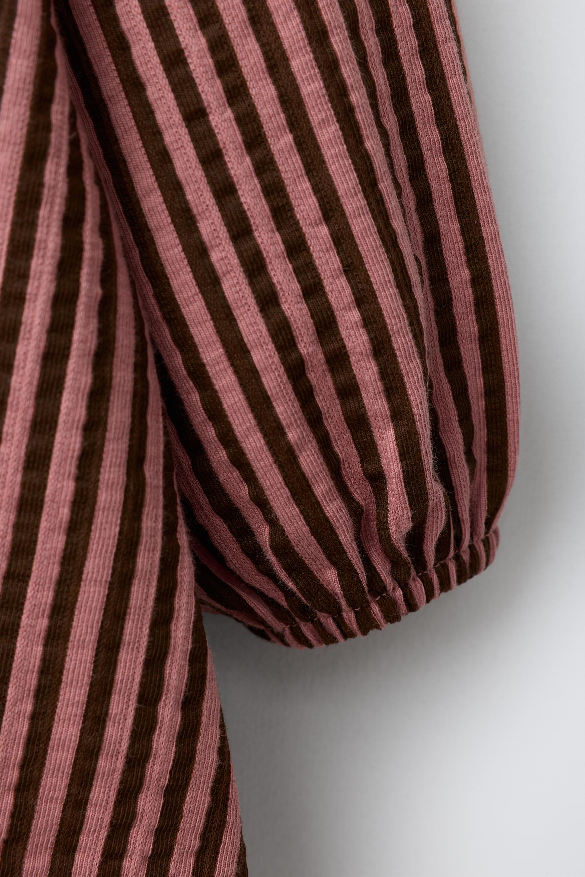 Детские платья Zara STRIPED PETER PAN COLLAR DRESS — фото 3