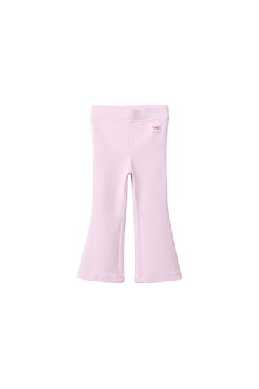 LEGGING BOCA DE SINO INTERLOCK ETIQUETA - Malva-pastel da Zara