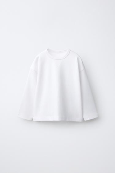 INTERLOCK PLAIN T-SHIRT - White by Zara