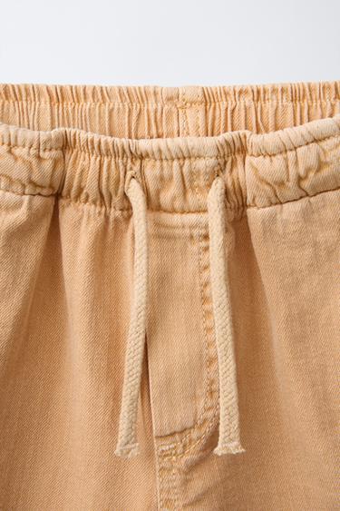 SHORT À TAILLE PLISSÉE - Orange de Zara - Image 2