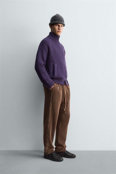 GILET EN MAILLE PERLÉE X SR_A - Violet de Zara - Image 3