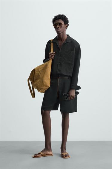 STRIPED JACQUARD SHIRT - Black by Zara - Image 0