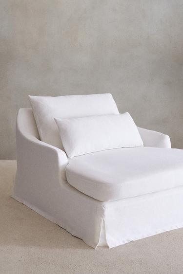 LOVESEAT 01 LINEN COVER — Ecru 1