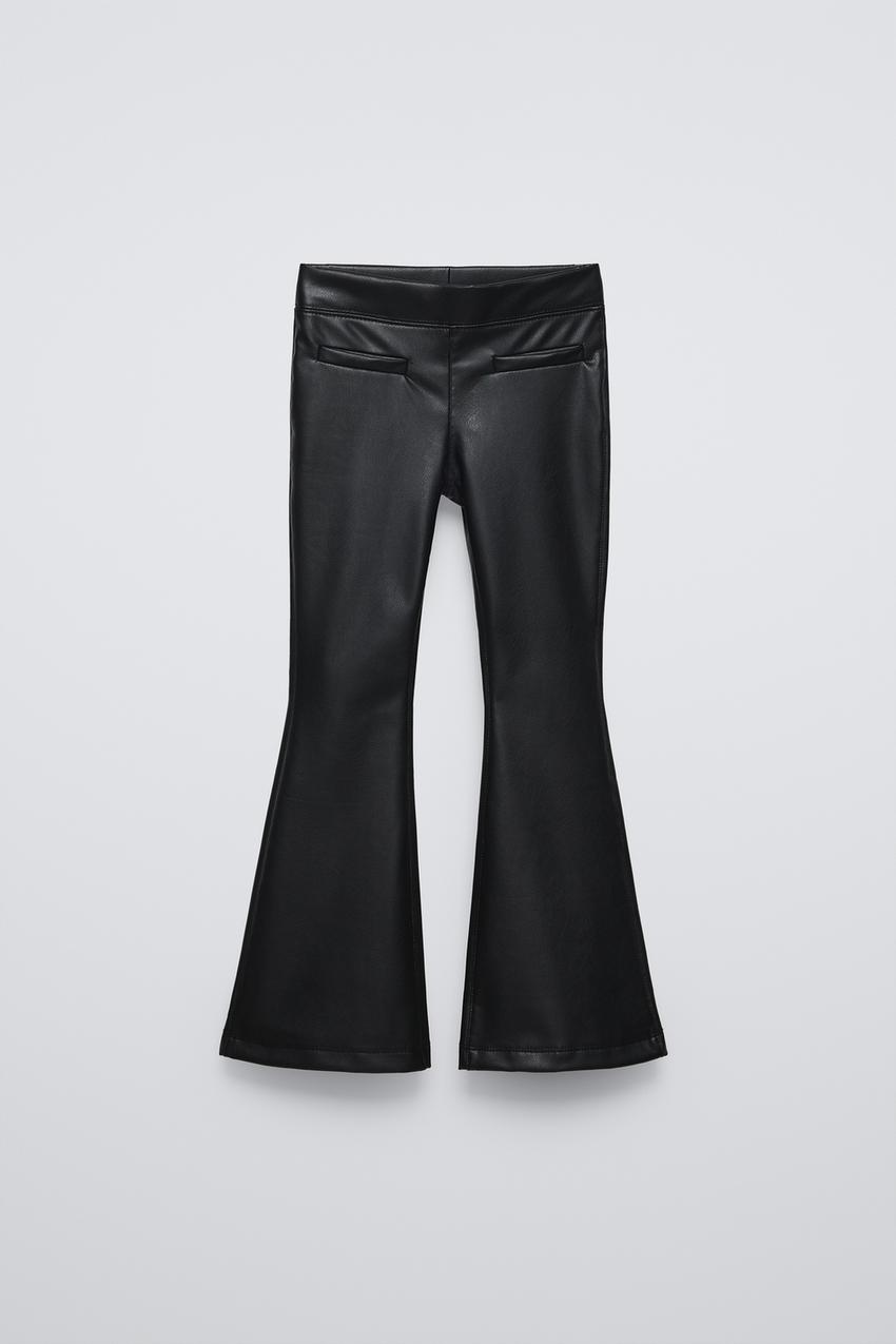 Zara Pantaloni A Palazzo In Pelle Zara Pantaloni Pelle Nera