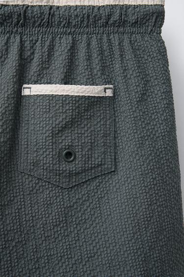 6-14 ANS/ SHORT DE BAIN TEXTURÉ - Vert de Zara - Image 3