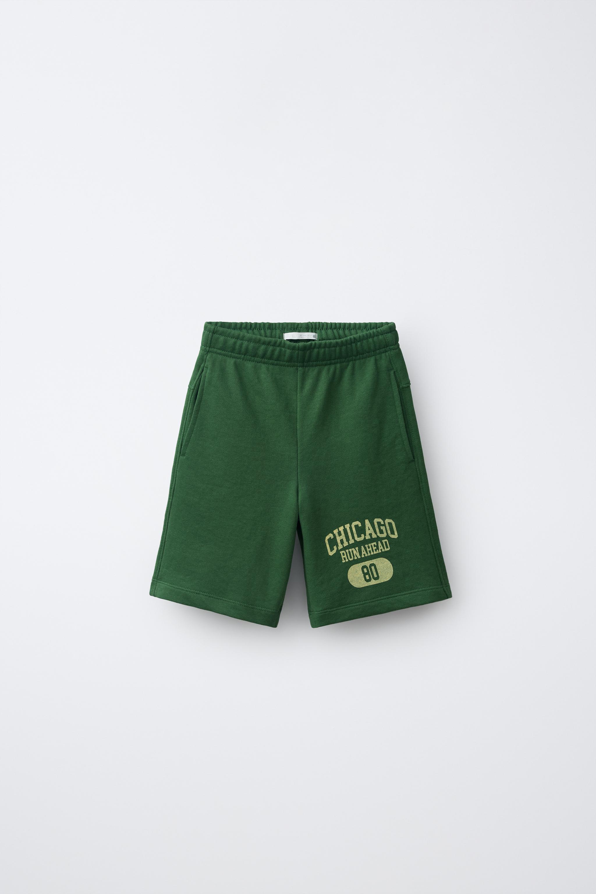 PLUSH JOGGING SHORTS — Green