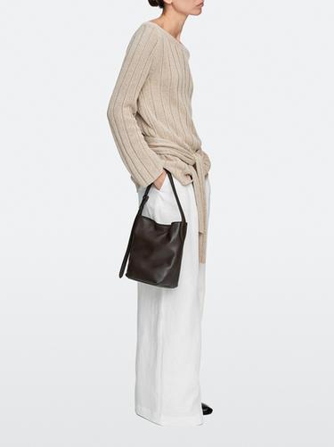 Mini sac seau en cuir nappa - Marron de Zara - Image 0