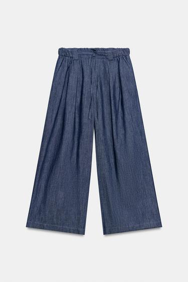 DARTED TROUSERS WITH BELT - Indigo by Zara - Image 0