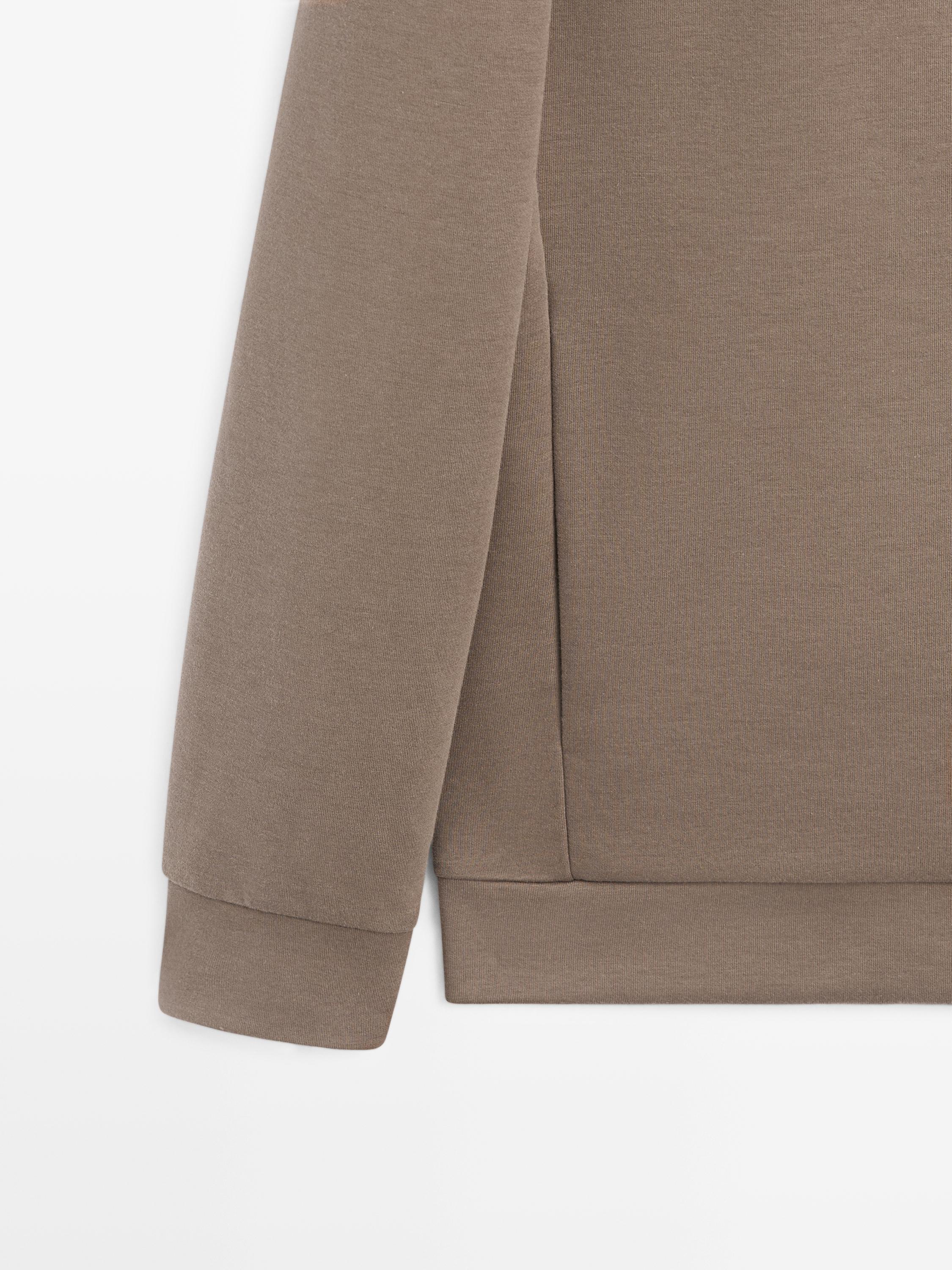 Cotton blend hooded jacket